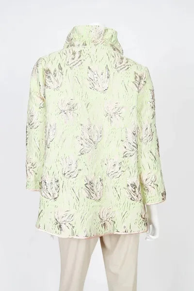 IC Collection Floral Embossed Open Jacket-IC-4672J