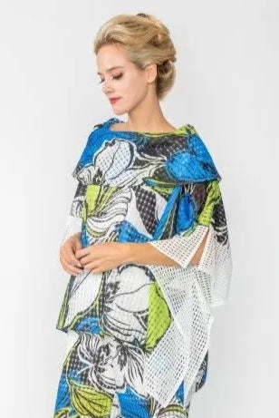 IC Collection Floral Cowl Neck Poncho Top | Unique Apparel USA