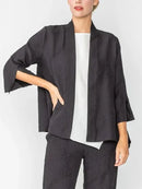 IC Collection Textured Open Front Jacket-IC-5741J