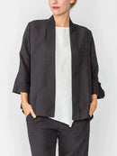 IC Collection Textured Open Front Jacket-IC-5741J