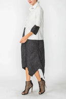 IC Collection Crinkle Color Block Shirt Dress-IC-6016D