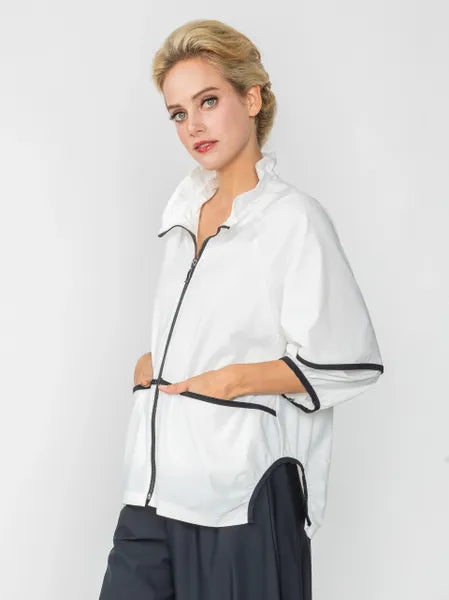 IC Collection Wire Neck Full Zip Jacket-IC-6010J