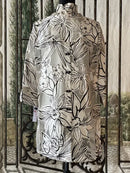 IC Collection Mesh Floral Sketch Wire Collar Top-IC-6136T