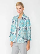 IC Collection Floral Embossed Open Jacquard Jacket-IC-6099J