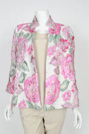 IC Collection Floral Embossed Open Jacquard Jacket-IC-6099J