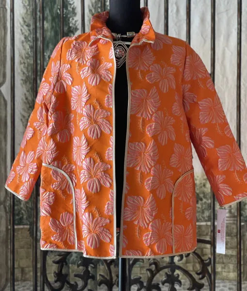 IC Collection Tulip Embossed Open Jacket-IC-4700J