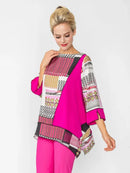 IC Collection Patchwork Asymmetrical Tunic-IC-6077T