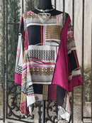 IC Collection Patchwork Asymmetrical Tunic-IC-6077T