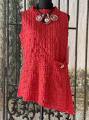 IC Collection Sleeveless Asymmetric Pucker Tunic-IC-4811T