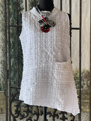 IC Collection Sleeveless Asymmetric Pucker Tunic-IC-4811T