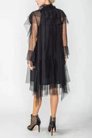 IC Collection Rosette Chiffon Layered Jacket-IC-5861J