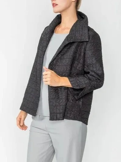 IC Collection Textured Open Jacquard Jacket-IC-6289J-DUP
