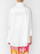 IC Collection White Button Down Blouse-IC-3758B