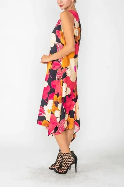 IC Collection Floral Dress-IC-5881D