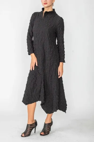 IC Collection Mock Neck Shift Silhouette Dress-IC-4614D