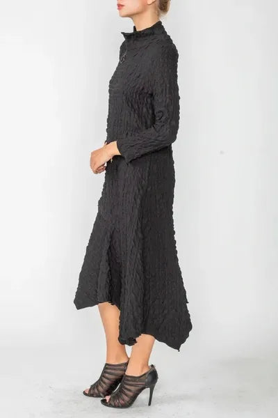 IC Collection Mock Neck Shift Silhouette Dress-IC-4614D