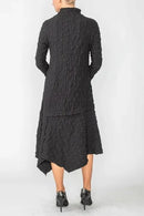 IC Collection Mock Neck Shift Silhouette Dress-IC-4614D