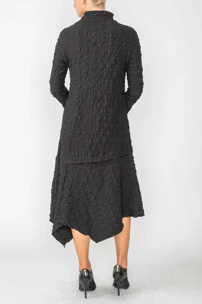 IC Collection Mock Neck Shift Silhouette Dress-IC-4614D