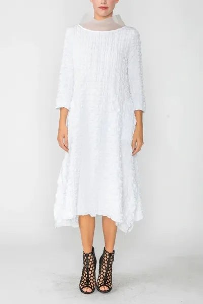 IC Collection Organdy Stand Collar Dress-IC-4705D