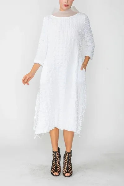 IC Collection Organdy Stand Collar Dress-IC-4705D