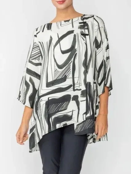 IC Collection Swirl Asymmetric Tunic-IC-6104T