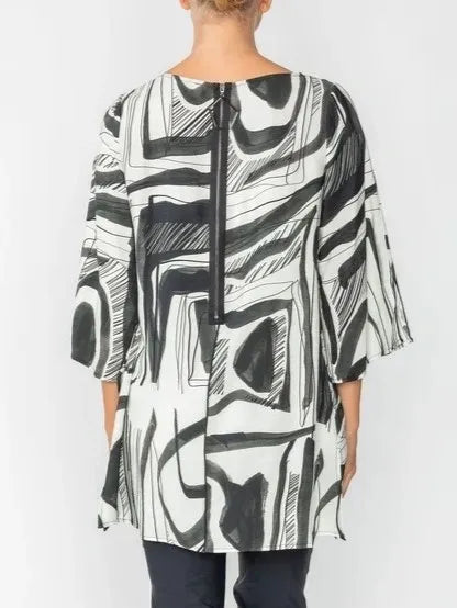 IC Collection Swirl Asymmetric Tunic-IC-6104T