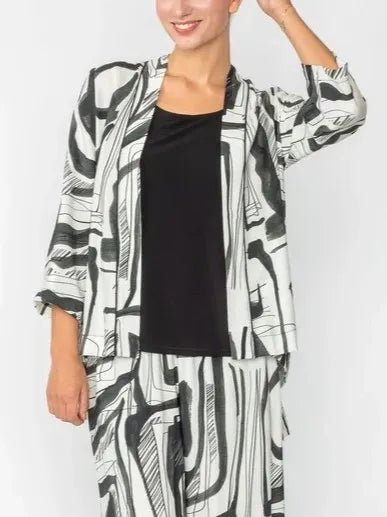 IC Collection Swirl High Low Kimono-IC-5898J