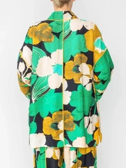 IC Collection Floral Asymmetric Kimono-IC-5895J