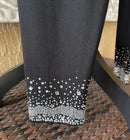 Gardy Rhinestone Covered Ankle Legging-692