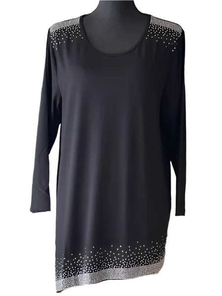 Gardy Rhinestone Shoulder Top-8991