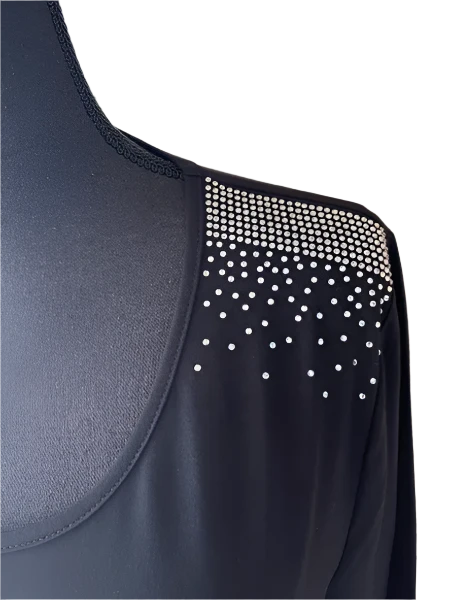 Gardy Rhinestone Shoulder Top-8991