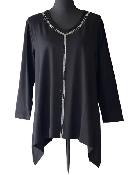 Gardy Rhinestone Striped Tunic-8983