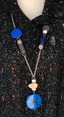 Made in Italy Blue Coco Necklace-NMB261