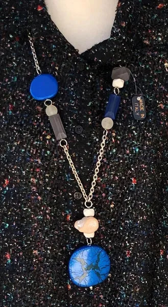 Made in Italy Blue Coco Necklace-NMB261