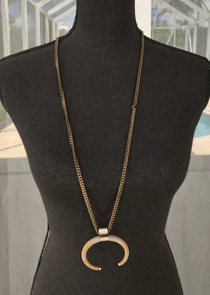 Artisan Crescent Necklace-8291A