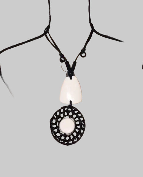 Alisha.D Artisan Woven Pendant Necklace-NT1189