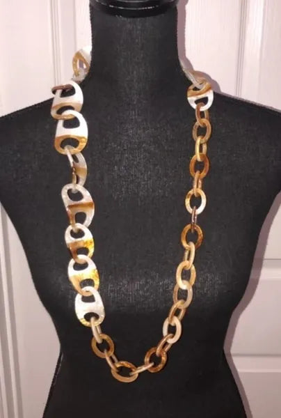 Handmade Artisan Geo Link Necklace-UN489