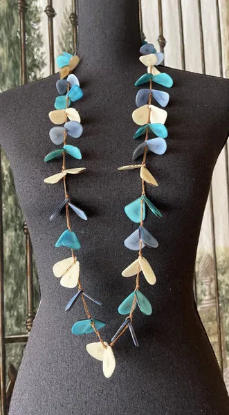 Tagua Handmade Slice Necklace-SC410-BB-TO