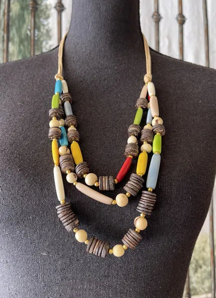 Tagua Handmade Phoebe Necklace-LC396-MULTI