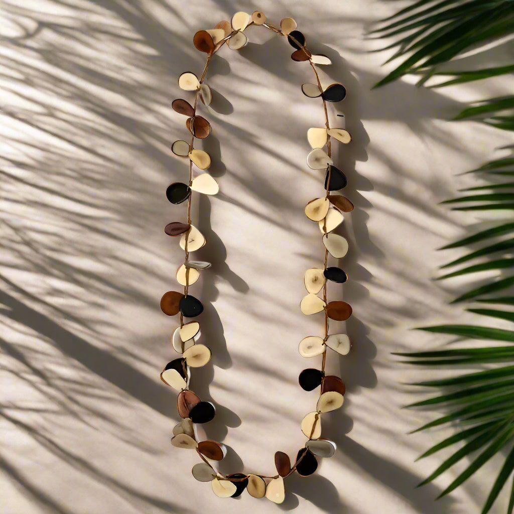 Tagua Handmade Slice Necklace-SC410-CH-COMBO