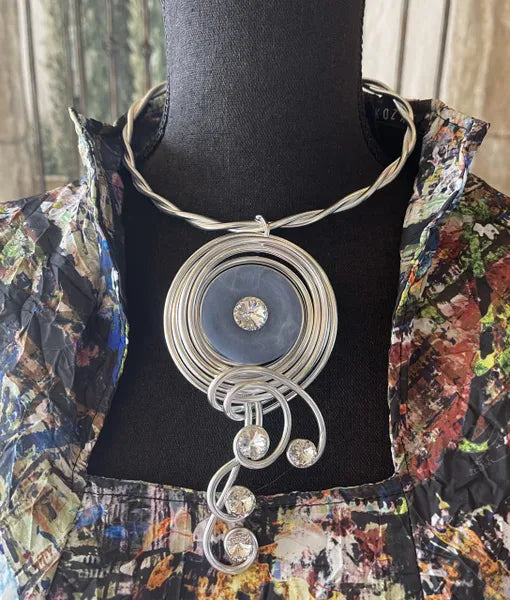 Jeff Lieb Spiral Frost Necklace-21004