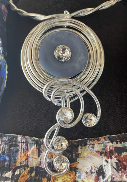 Jeff Lieb Spiral Frost Necklace-21004