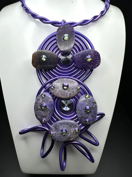 Jeff Lieb Foreign Stone Necklace-21693