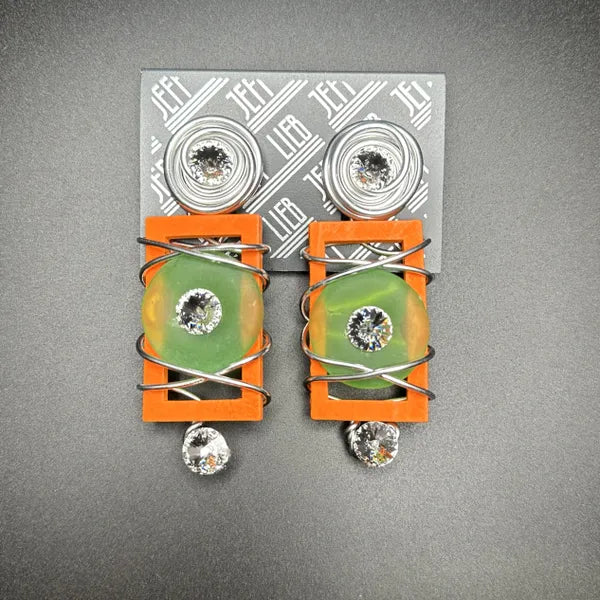 Jeff Lieb Warped Frames Earrings-21509