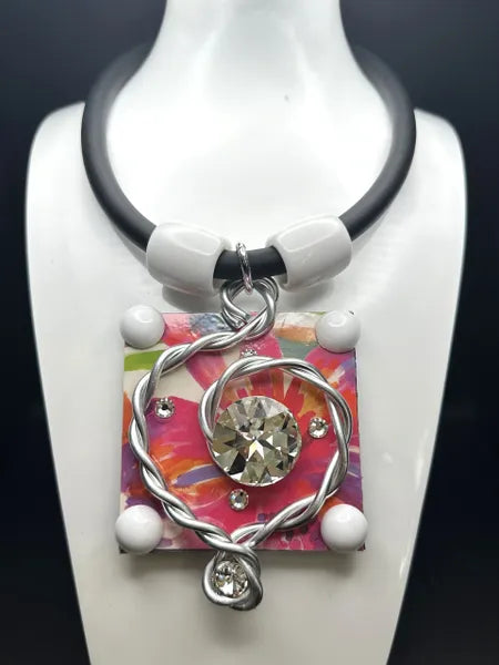 Jeff Lieb Abstract Art Necklace-21221