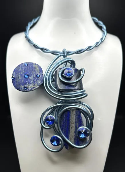 Jeff Lieb Ocean Blue Necklace-21006