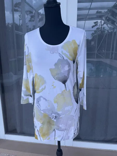 Dolcezza Flower Bloom Print Knit Tunic-22723