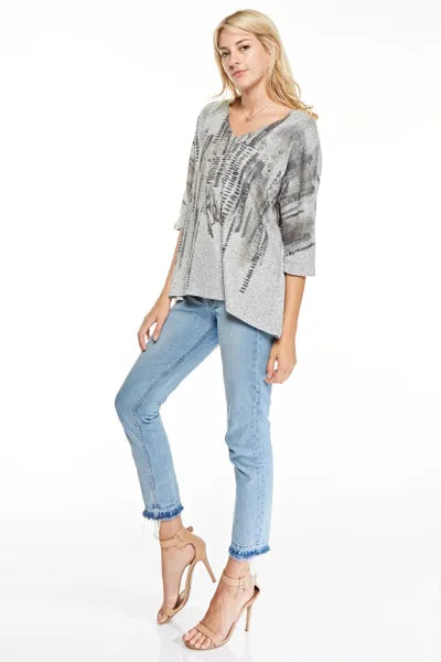 Inoah Collection VNeck Cadence Tunic- IN-T347BG