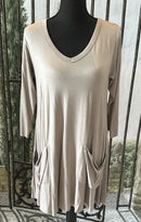Comfy USA V Neck Pocket Tunic-M595