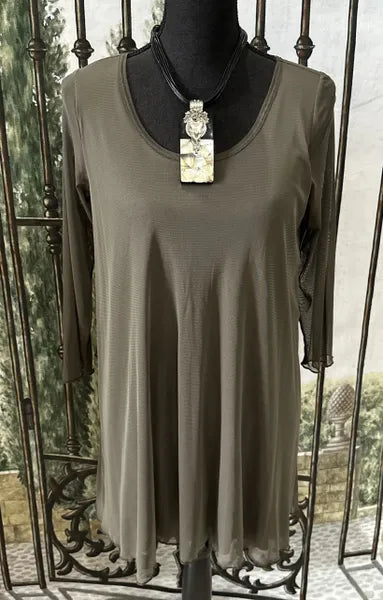 Comfy USA Mesh Sleeve Tunic-ES1142